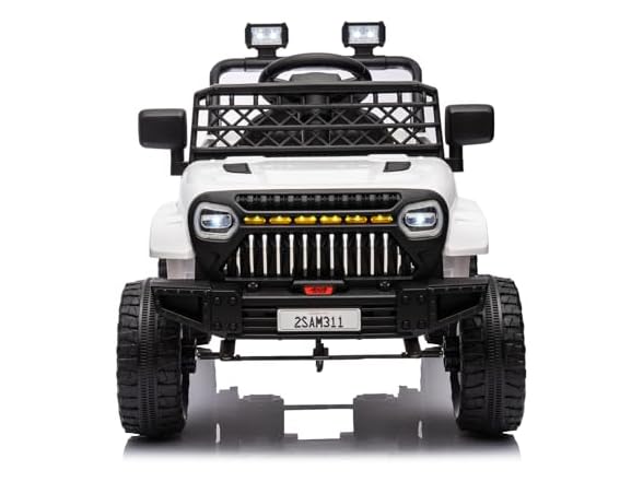 12V Ride On Car for Kids Truck Car White