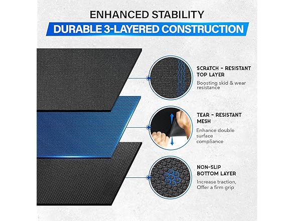 YES4ALL Large Exercise Mat for Home Gym