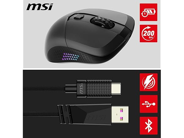 MSI VERSA 300 ELITE WIRELESS Gaming Mouse