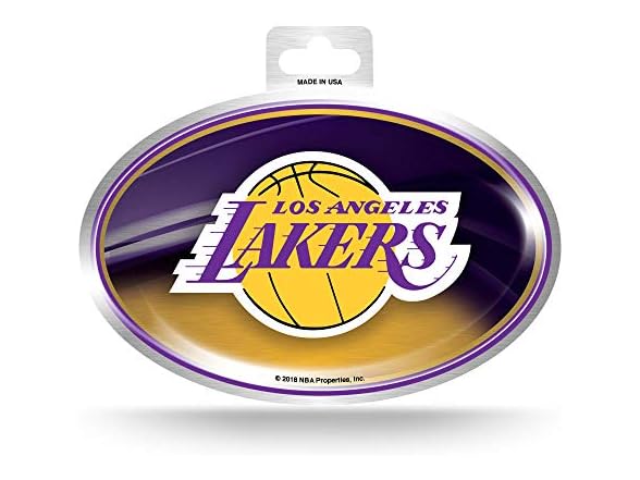 Lakers Metal Oval Sticker