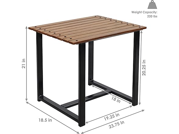 Sunnydaze Wooden Adirondack Side Table