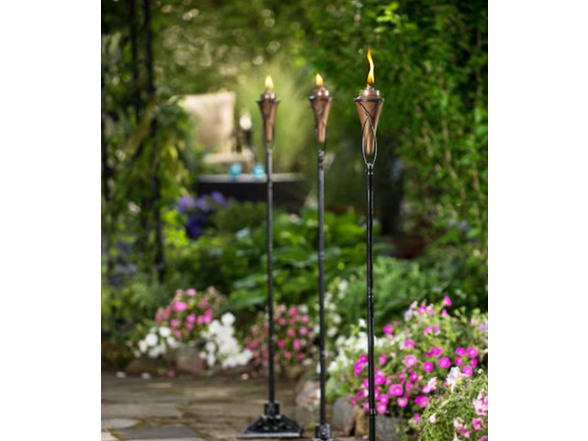 TIKI Kiawah 65-in Copper Garden Torch