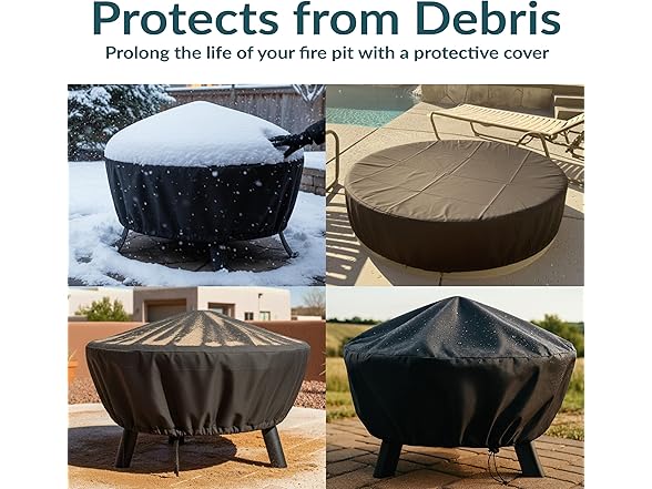 Sunnydaze Round Outdoor Fire Pit Cover 48-Inch