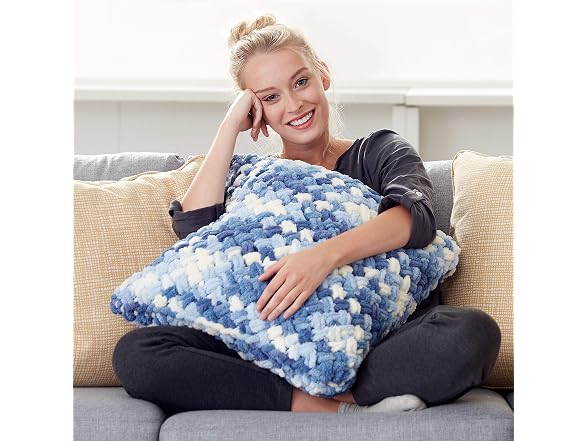 Bernat Alize Blanket-EZ Yarn, Denim Blues