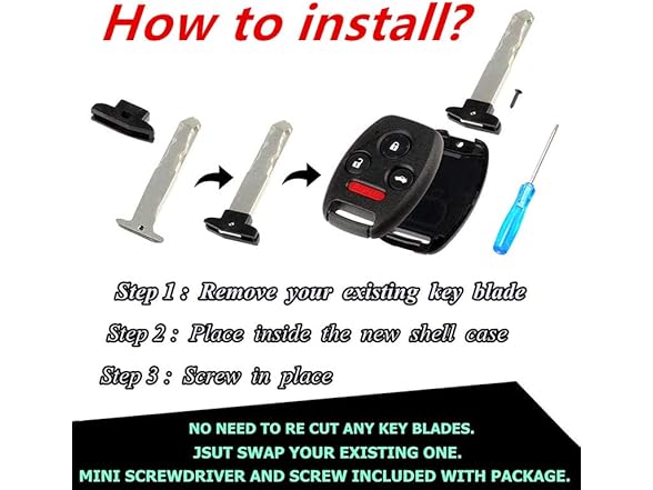 HERKIOCIO Remote Car Key Fob