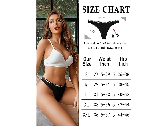 12 Pack Women's Thongs Cotton Underwear