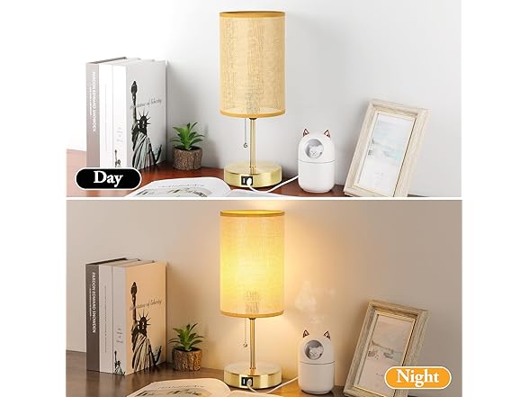 Lakumu 2 Pack Table Lamps w/USB, Yellow