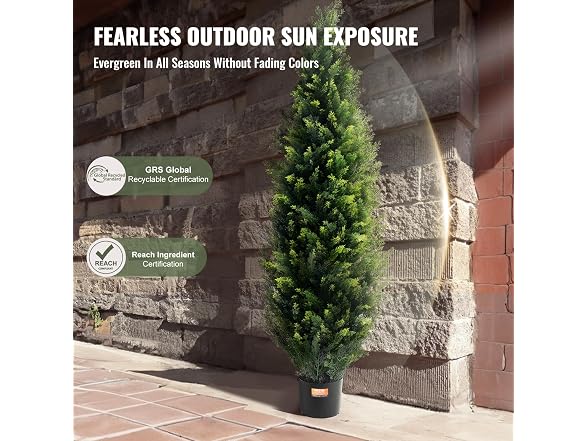 Artificial Cedar Topiary Tree, 48 inch Tall