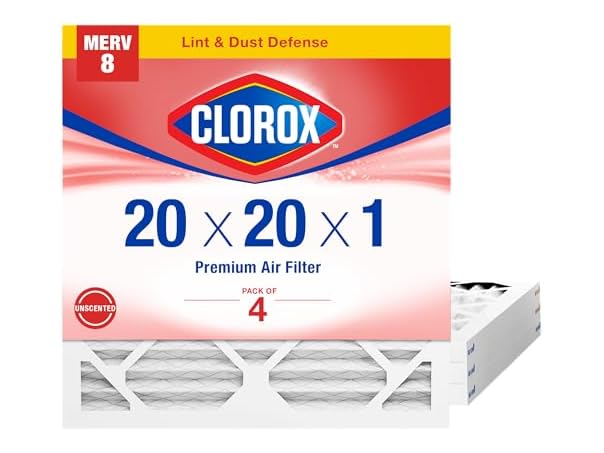 $19.99 20x20x1 Air Filter MERV 8 4pk dealfomo