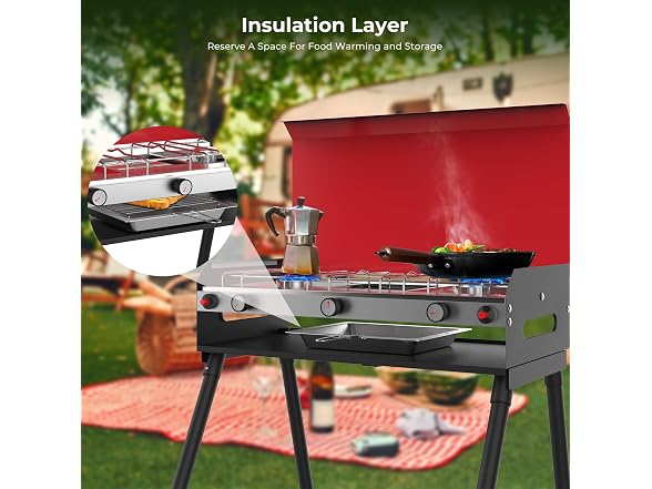 CAMPLUX Propane Camping Stove Red