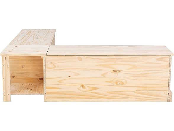 Linon Harris Unfinished Wood Backless Nook