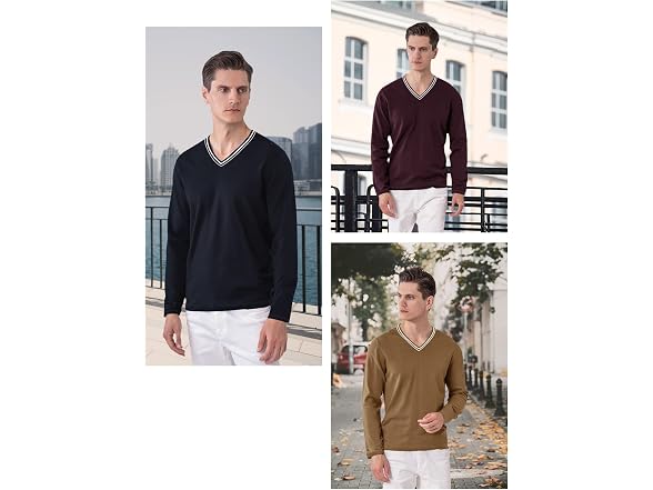 Altairega Men (XL) V Neck Sweaters Shirts Pullover