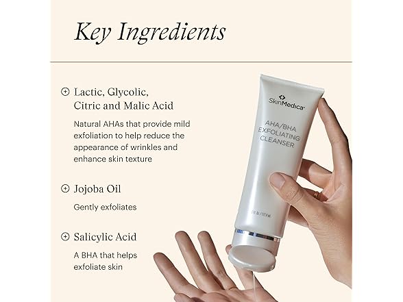 SkinMedica AHA BHA Exfoliating Face Wash 6oz