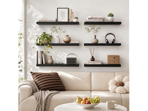 Floating Shelves 23.6" W x 9.3" D Black
