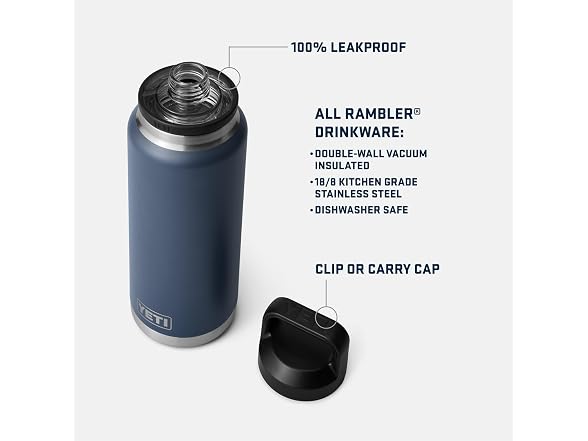YETI Rambler 36oz Bottle, Granite Gray