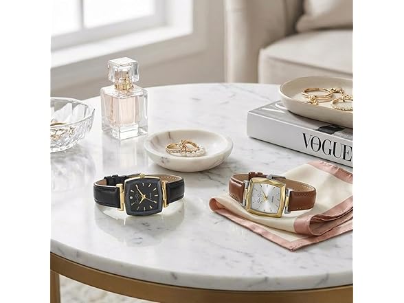 Jessica Simpson Square Watch Leather Band