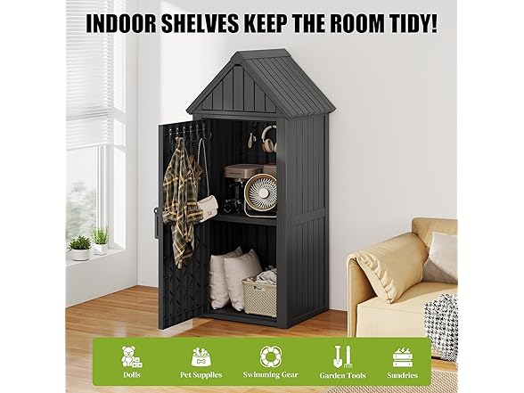 Fancyango Outdoor Resin Storage Shed