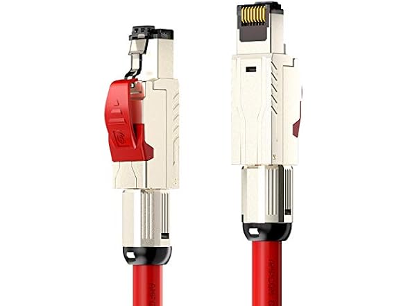 AMPCOM 6ft/2m Cat8 Ethernet Cable(Red) S