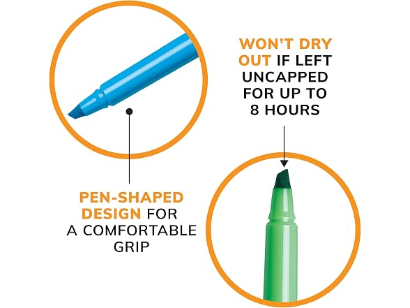 BIC Brite Liner Highlighter Set, Chisel Tip,