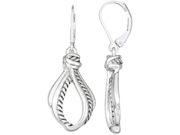 Napier silver linear drop earring