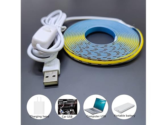 FACAIDENG USB LED Strip With Switch