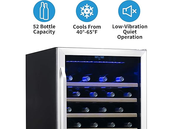Newair Built-In Wine Fridge - 52 Bottles