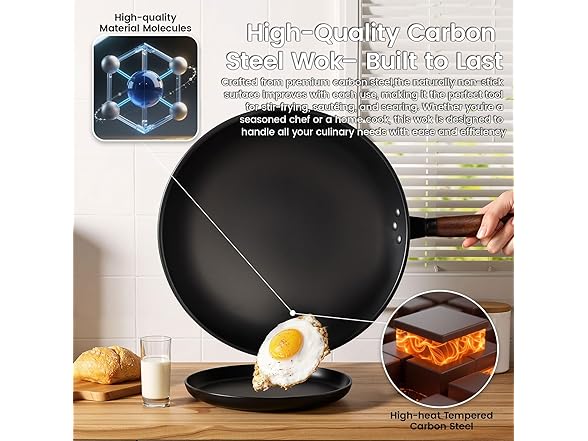 Deep-Nitrided Carbon Steel Wok