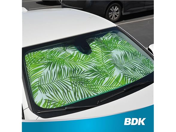 BDK Tropical Leaves Auto Windshield Sun