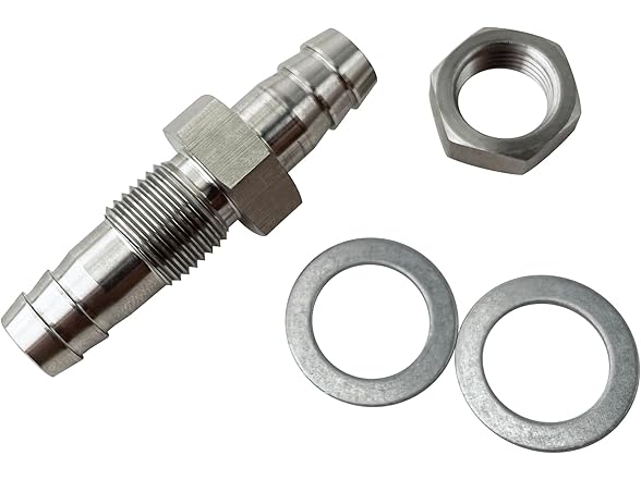 AFATEBOX 3/8 Hose Barb Thru-Bulk Bulkhead