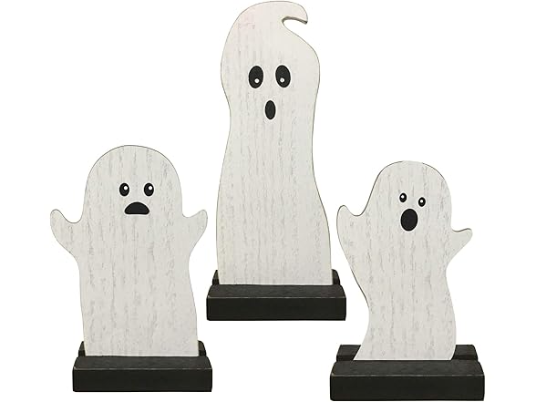 CWI Gifts Wooden Ghost Shelf Sitters