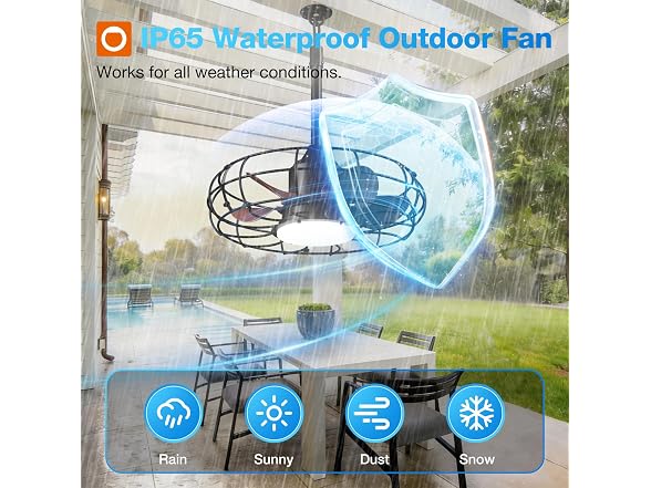 addlon 20in Outdoor Ceiling Fan IP65