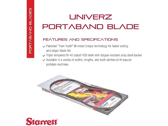 Starrett Univerz Bi-Metal Portaband Saw Blade