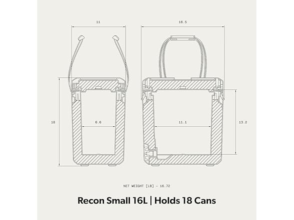 Dometic Recon Hardside 16L Cooler, Silt