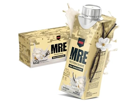 REDCON1 MRE Ready to Drink Protein Shakes, Vanilla Milkshake