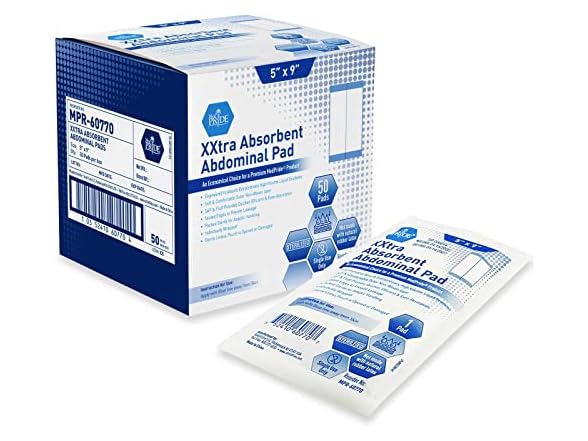 MED PRIDE ABD Pads 5x9" 50ct