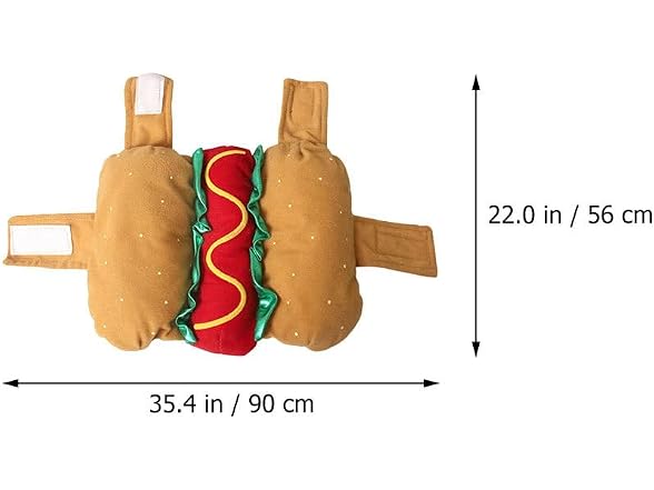 ULTECHNOVO Hot Dog Doggie Pet Costume, Funny
