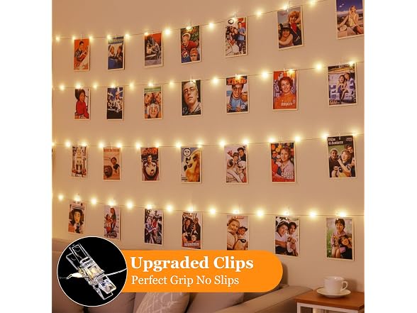 Lakumu Clip Fairy Lights 33FT