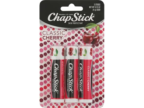 ChapStick Classic Lip Balm Cherry 3pk