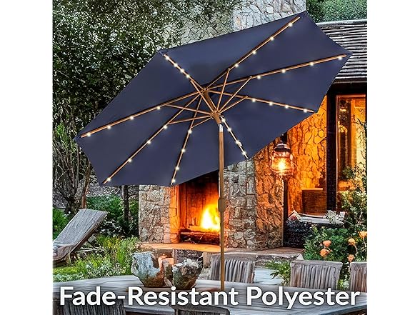 Sunnydaze Decor JLP-1751 Patio Umbrella - 8.5ft Navy Blue