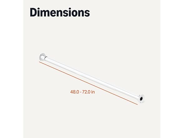 Amazon Basics Adjustable Length Clothes Hanging Rod