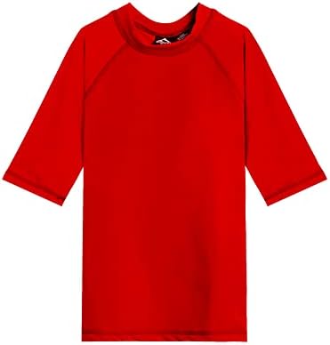 Kanu Surf Boys' Fiji UPF 50+ Sun Protective Rashguard, Red, Large (12)