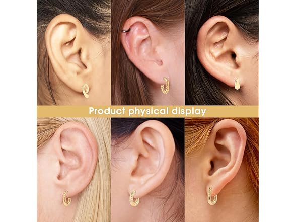 Gold Plated Chunky Hoop Earrings