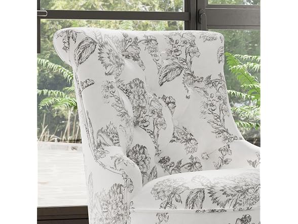 Linon Home Décor Leslie Floral Office Chair
