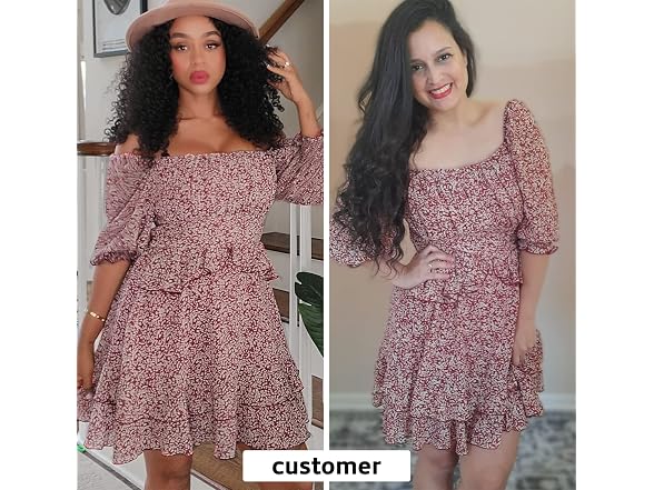 Exlura Women (XL) Ruffle Sun Dress Sundress Dress