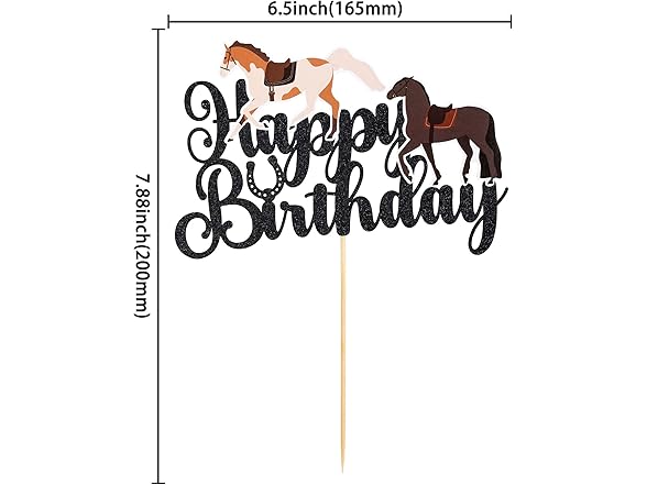 Gyufise 1Pcs Horse Happy Birthday Cake