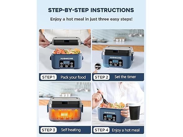 HUGMAZING Cordless Electric Lunch Box