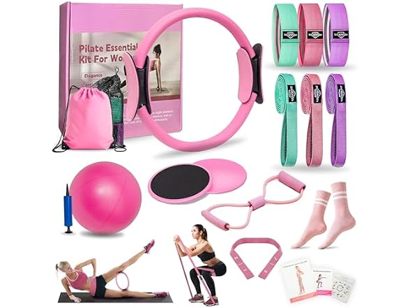 DICYWUDI 13pcs Pilates Essentials Kit