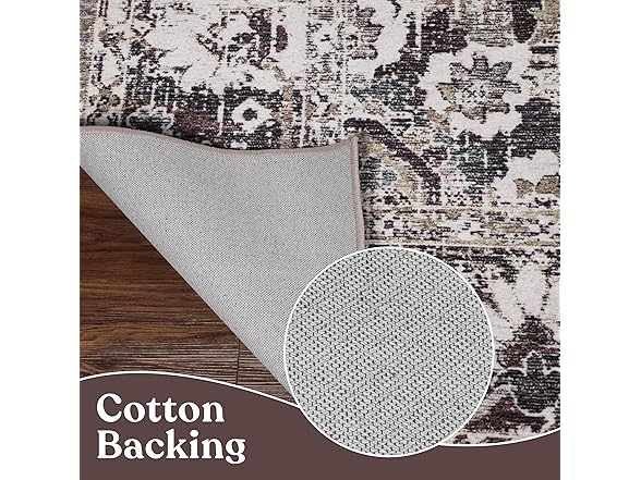 Superior 2'7"x6' Modern Floral Medallion Area Rug