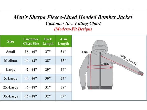 Mens Sherpa Lined Hooded Bomber Jacket