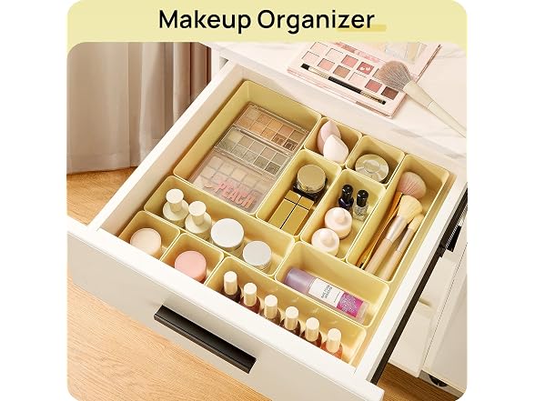 Vtopmart Beige 25 PCS Plastic Drawer Organizer